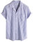 VATPAVE Mens Striped Summer Shirt Casual Button Down Short Sleeve Beach Shirts XX-Large Royal Blue Regular Fit