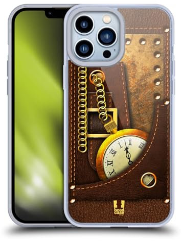 Head Case Designs Cuero Steampunked Caso Funda de Gel Suave Compatible con Apple iPhone 13 Pro MAX