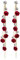 TOFBS Orecchini Donna Petalo di Rosa con Zirconi Nappa Eleganti Vintage Argento 925 Orecchini A Goccia Statement Floreali Orecchini Regali per Natale San Valentino Rosso