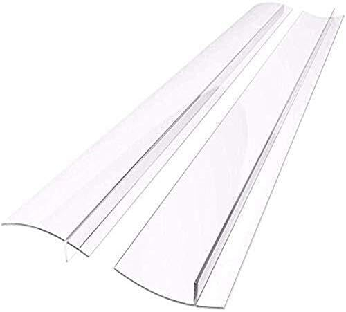XZSUN Kitchen Silicone Stove Counter Gap Cover, Stove Gap Filler Range Strips 2pcs,Between Oven and Countertop (25 Inch, Clear-UK)