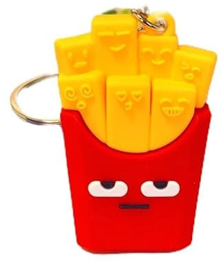 Dusarls Cartoon-Lebensmittel-Schlüssel anhänger Hamburger Pommes Pizza Hot Dog Anhänger Autos chl üssel ring Rucksack Charms Tasche Dekor Zubehör