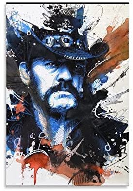 VALCLA Poster und Drucke 60 * 90cm Senza Cornice Lemmy Kilmister Arte Ritratto Musica Vintage Home Camera da letto Soggiorno Decor