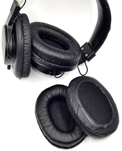 Yaowanguan Cuscinetti Auricolari di Ricambio per SONY MDR-7506, MDR-V6, MDR-V7 MDR-CD900ST Cuffie,Più Spesso MDR7506 Pelle Cuscinetti/Coperture/Coppucci Auricolari(Nero)