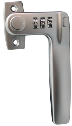 HOME IT 25202 SecuraLink-R Fenstergriff mit Code-Schloss für Rechtsanschlag, Silber