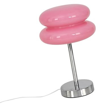 Sharplace Lampes de Chevet en Verre, Lampe aux œufs pour Table de Chevet, Lampe de Bureau rétro Mignonne avec 3 Modes de Couleur pour Salon Chambre à, Rose