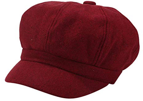 Damen Ballonmütze Schirmmütze Wintermütze Kappe Barett Winter Mütze Newsboy Herbst Winter Barett Maler Mütz Bakerboy Schiebermütze Newsboy Cap
