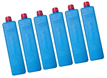 MaDideal 6Pcs Ice Crystal Boxes Cooling Ice Packs Ice Cool Box Ice Blocks Ice Pack Ice Blocks Freezer Blocks for Cool Boxes Cool Blocks for Cool Bags Lunch Boxes Fan Camping