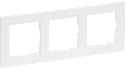 LEGRAND, SEANO+ 3-fach Rahmen, halogenfreies Thermoplast, nachhaltige Produktion und Verpackung, Farbe: Ultraweiß, 765183