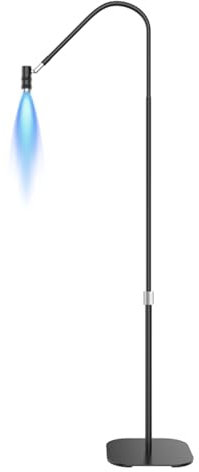 Sonew Lumière UV LED pour Colle D'extension de Cils UV Photopolymérisable, Lumière LED à 5 Niveaux de luminosité Réglables avec Commande à Pédale pour la beauté (BLACK)