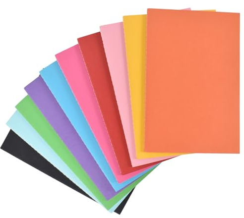 Azonelife Notizbücher, 10 Stück Klein Notizbuch Blanko Regenbogen Einband 30 Blatt Linierte Notizblöcke Multipack Notizbuch für Büro Schule Studenten Zuhause Geschäft Schreiben von Memos Tagebuch (A6)