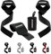 Bosmik Zughilfen Krafttraining und Handgelenk Bandagen - Gepolsterte Lifting Straps Gym & Wrist Wrap Equipment für Fitness Bodybuilding Kreuzheben Crossfit - Gym Zubehör Männer Frauen (Schwarz)