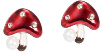 SOIMISS 2pcs Shirt Badge Brooch Mushroom Brooch Red Pin Rhinestone Jewelry Vintage Decor Rhinestone es for Women Jewels for Hair Vintage Jewelry Red