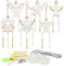 WEDNOK 6 Set Schutzengel Diamond Painting Windspiele Engel Bastelset Anhänger Glücksbringer Weihnachtsdeko Glücksengel zum Basteln für Kinder Weihnachten Weihnachtsbaum Fenster