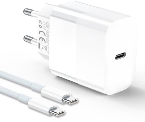 Amoner 30 W USB C Ladegerät, Type C Kabel 2M[Original MFi Certified] iPhone Schnellladekabel Adapter Charging Ladekabel for iPhone 17/16/15 Pro Max Plus iPad Samsung Galaxy USB C Fast Power Netzteil