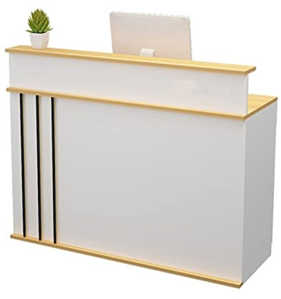 Moderner Empfangstrese, Kassierer, Schreibtisch für Bekleidungsgeschäft, kleine Geschäfte, Bar, kommerzielle Rezeption (60 x 50 x 100 cm), Naturholz-Finish