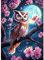 MAXBYE 5D Süße Eule Diamond Painting Art Kits für Erwachsene, DlY Mondlicht Vollbohrerbild Diamant Kunst Set Kreuzstich Einfache Kits für Anfänger, Crystal Malerei Home Wand Dekor Gift 30x40cm