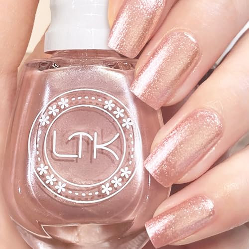 Glitter Nail Polish, Glitter Nail Varnish, Diamond Glitter Quick Dry Nail Polish No UV Lamp Curing, Long Lasting, Chip Resistant, Non-Toxic, Quick Drying, Salon & At Home Manicure (45#Champagne)
