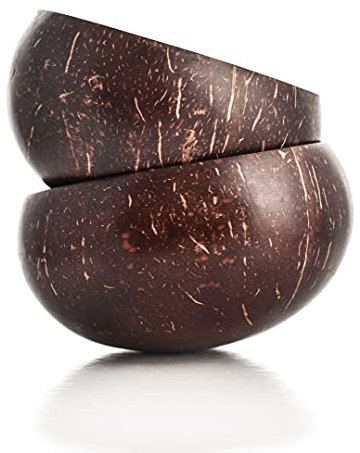 Eukoa Umweltfreundliche Müslischale Kokosnussschale | 1 Stück | Handgemacht vegan poliert | Müslischale | Acai Bowl | Geschenkidee Ostern | Dekoration | Plastikfreie Alternative | exotisch Kochen (1)