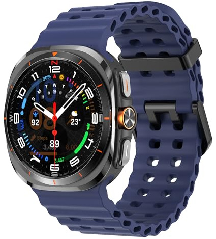 Kompatibel mit Samsung Galaxy Watch Ultra Armband 47mm Silikon Ultra 2 Ocean Armbänder für Galaxy Ultra Watch 2024 2025 Uhrenarmband
