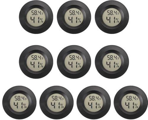 Serundo Auto Digital Hygrometer Thermometer Indoor/Outdoor Hygrometer 10PC