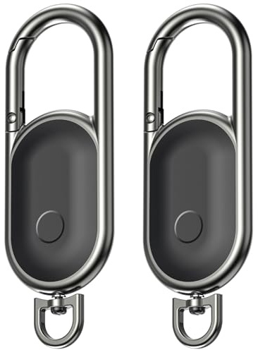 Air Tracker Tag 2 Pack, Schlüsselfinder Key Finder, Mit „Wo ist?“ (Nur iOS) | Mit Ersatzbatterie, Integrierter Metall-Schlüsselanhänger, Für Schlüssel, Taschen Gepäck & Reisegepäck