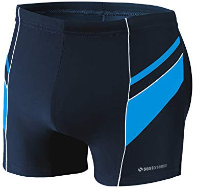 sesto senso Maillot de Bain Homme Boxer Trunks Shorts Pantalon Slips Natation de Sport BD 357 4XL Bleu