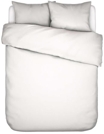 ESSENZA Bettwäsche Minte Weiß, 200x200 cm + 2X 80x80 cm - 100% Baumwollsatin 300TC - Uni