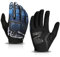 LOHOTEK Fahrradhandschuhe-Motorradhandschuhe für Männer Radsporthandschuhe trainingshandschuhe Motorrad-Mountainbike für Damen mit rutschfestem stoßfestem Pad Farbverlauf Touch Bildschirm(Blau, M)