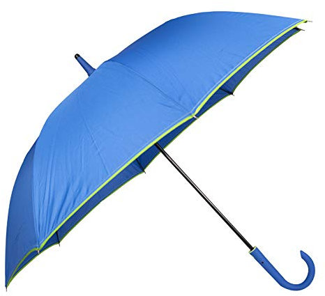 VIRSUS Ombrello da pioggia 6120 con apertura automatica con pulsante e con asta robusta classico di alta qualità ombrello grande in tessuto Varie Colorazioni (Blu)