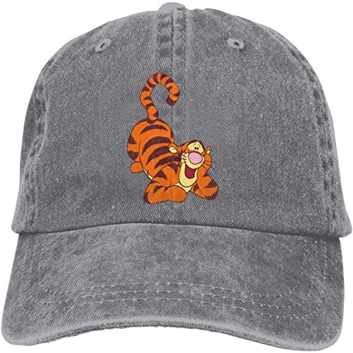 Hdadwy Tigger Too Lightweight Quick Dry Atmungsaktive Baseballkappe Outdoor Run Cap Fashion Tide Cap Lässiger Sonnenhut Verstellbarer klassischer Sporthut Grau