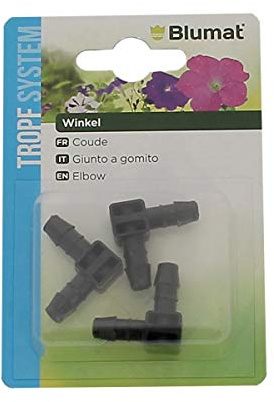 Set mit 3 Ellbogen 8 mm für Bewässerungsschlauch BLUMAT