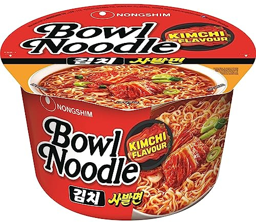 Nong Shim Instantnudeln Kimchi Bowl Noodle Soup – Koreanische Ramen Nudelsuppe - schnelle Zubereitung – 1 x 100g