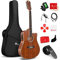 Vangoa Guitarra 12 Cuerdas Electroacústicas 4/4 Madera de Sapeli Dreadnought Doce-cuerdas Guitarra con Ecualizador de 4 bandas, Marrón