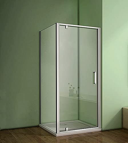 Acezanble Duschkabine 90x90cm Duschabtrennung Eckeinstieg Duschtür Dusche mit 5mm ESG Sicherheitsklarglas H185cm
