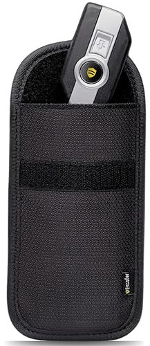 EXOSFER - Etui Anti RFID et Ondes pour Clé de Voiture - Pochette Cage de Faraday - Blocage Signal, Anti Piratage, Antivol Auto, Protection Badge Télépéage. Ripstop (1 pochette Medium)