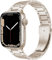 Miimall Correa Compatible con Apple Watch Series 8/7/6/5/4/3/2/1/SE/SE2, Banda de Acero Inoxidable, Pulsera de Reemplazable, Ajustable Correa de Metal para Apple Watch 38mm 40mm 41mm-Starlight