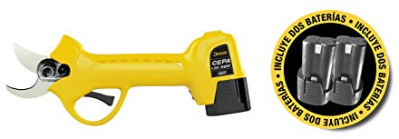 GARLAND CEPA 130SBW-V21 - Tijera de poda - Doble apertura con máximo 30 mm. 2 Baterías de 16,8 V y 2,6Ah y cargador doble incluido.