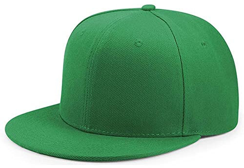 YEKEYI Berretto da baseball unisex tinta unita visiera papà cappello da pesca cappello regolabile Snapback cappello unisex Hip Hop Baseball Cap, Verde, taglia unica