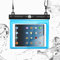 N NEWTOP Cover Impermeabile Universale WA04 per Tablet 7-8 Pollici Massimo 21x14cm, Custodia Subacquea Trasparente Plastica Borsa Tracolla Protezione Acqua Sabbia Pioggia Waterproof (Azzurro)