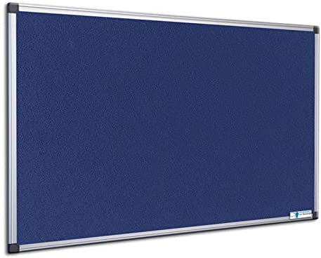 Master of Boards - Pinnwand mit Filz Oberfläche 120x180 cm Memoboard, Pin Board pinnbare Tafel für Zuhause & Büro mit Alu Rahmen in Hoch- und Querformat montierbar (blau)