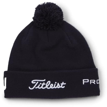 Titleist Unisex Tour Pom Baskenmütze, Navy/White, One Size