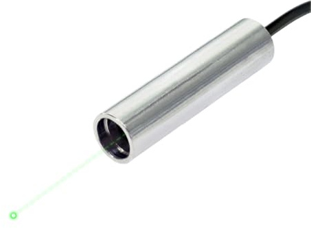 Green Circular Dot Laser Module, 520nm Class II, 3~6VDC, <1 Meter Working Distance, VLM-520-60 LPT - Industrial Alignment Laser for Medical, Laboratory, Machine Vision