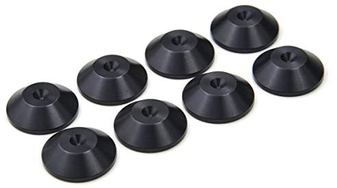 PrecisionGeek Lautsprecher-Pads aus Aluminium, konische Form, 20 mm Durchmesser, für HiFi-Ständer, Lautsprecher, Soundbar, 8 Stück