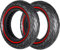 G.V.SHOP® 10X2.5 Zoll 45MM Vollgummirad für Elektroroller Scooter Scooter, Vollgummi, Kompatibel mit NINEBOT G30 Max, Xiaomi PRO 4, Anti-Rutsch, Vollgummireifen, 60/70-6.5 (Rot 2pcs)