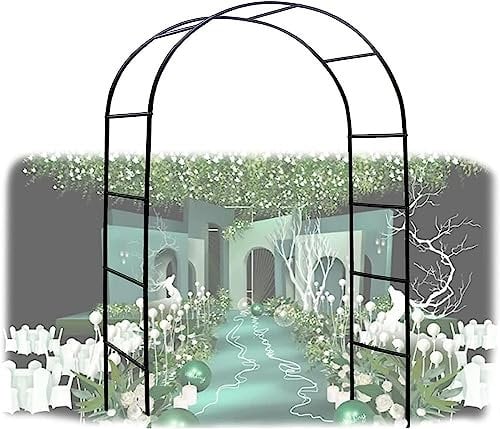 Arco Giardino in Ferro, Arco Pergolato Da Giardino Con Base, Metallo Graticcio Struttura Resistente Alle Intemperie Nero,Verde,W1.2M*H2.2M