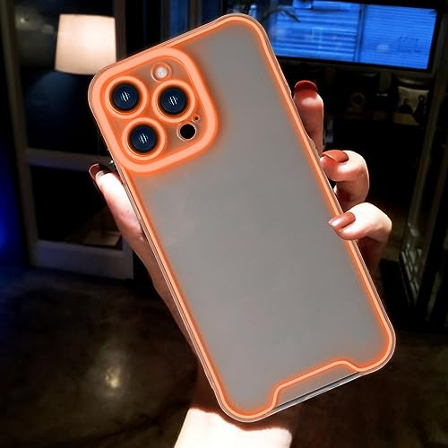 Omorro Kompatibel mit iPhone 15 Pro Max Hülle Clear Luminous Case Glow in The Dark Noctilucent Luminous Space Nebula Slim Fit Cover Protective Anti Scratch Cases Thin Translucent Protective Case Pink