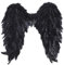 Theaque Alas de ángel negras – Alas grandes de plumas naturales para disfraz de demonio, diablo y maléfica para cosplay
