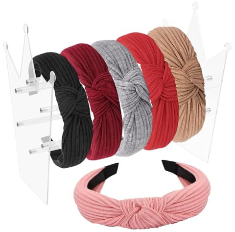 Povxlum Acryl Stirnbandhalter, Haarreifen Ständer, Haarreifen Aufbewahrung, Haarreif Organizer Abnehmbar, Armbandhalter, Halskettenhalter, Kopfhaar-Organizer für Mädchen, Frauen, Geschenke