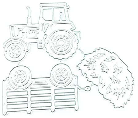 Stanzschablonen aus Karbonstahl für Traktor, Stroh, Prägeschablonen für dekoratives Papier, Album, Karten, Traktor, Stroh, Karbonstahl