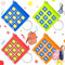 4 Pièces Porte-Clés de Tic Tac Toe, Porte-clés éducatif pour enfants, Porte-clés de divertissement anti-stress, Faveur de Fête pour Enfants, pour Clip de Mini Sac à Dos Cadeau d'Anniversaire
